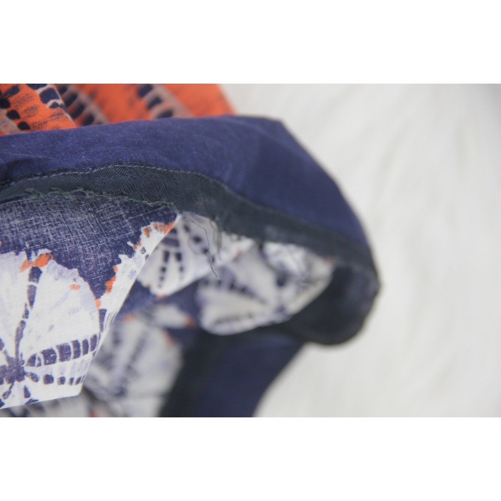 Vintage Jack Schnittman Full Midi Skirt S Blue Orange Tie Dye Boho Hippie #1006 - Picture 15 of 16